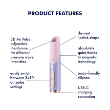 Satisfyer Bold Kiss - Purple USB Rechargeable Air Pulse Stimulator